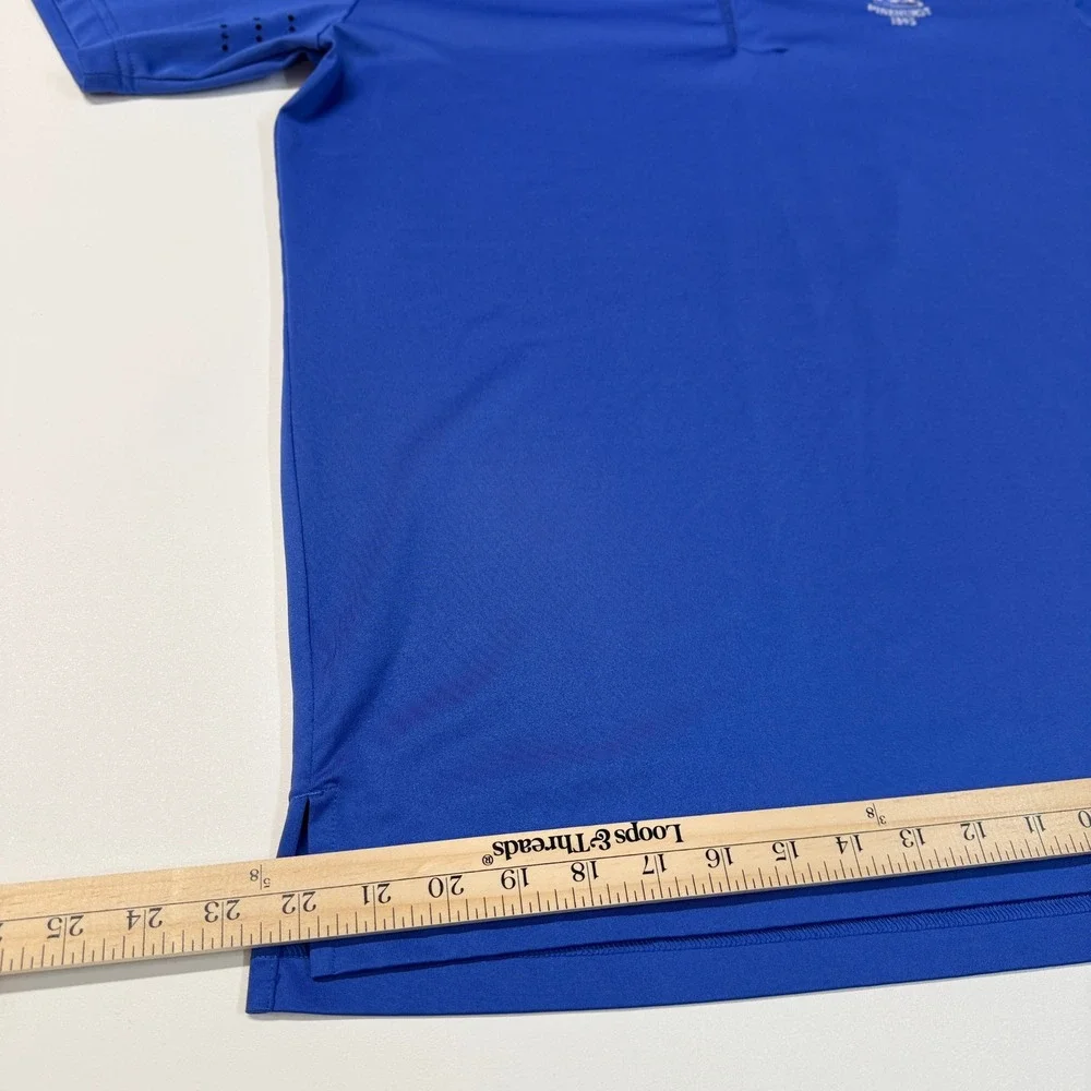 Adidas Golf Polo Shirt Men's Medium Blue Pinehurst 1895 Performance Puremotion‎